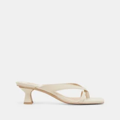 BREVEL HEELS OFF WHITE LEATHER^Dolce Vita Outlet