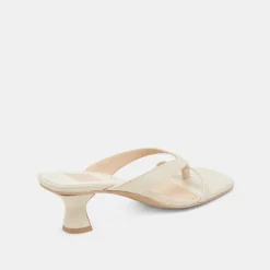 BREVEL HEELS OFF WHITE LEATHER^Dolce Vita Outlet