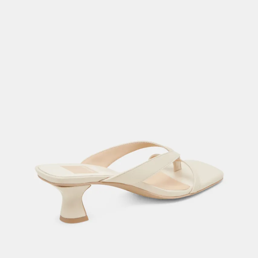 BREVEL HEELS OFF WHITE LEATHER^Dolce Vita Outlet