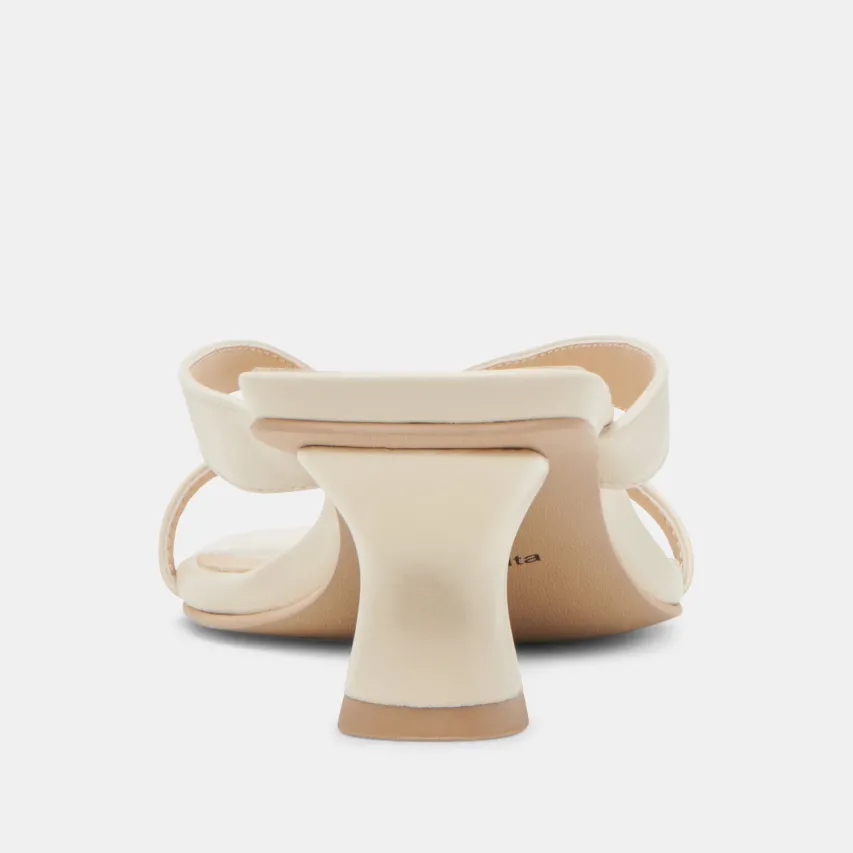 BREVEL HEELS OFF WHITE LEATHER^Dolce Vita Outlet