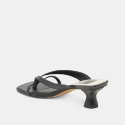 BREVEL HEELS ONYX LEATHER^Dolce Vita Online