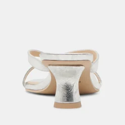 BREVEL HEELS SILVER DISTRESSED LEATHER^Dolce Vita Sale