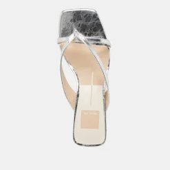 BREVEL HEELS SILVER DISTRESSED LEATHER^Dolce Vita Sale