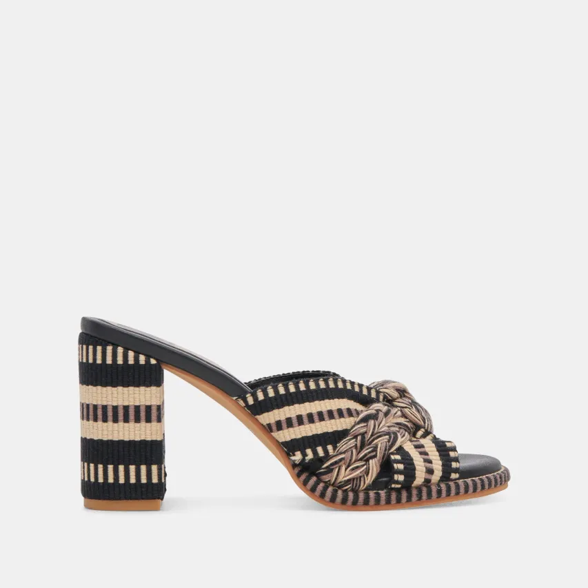 BRILAH HEELS BLACK MULTI WOVEN^Dolce Vita Fashion