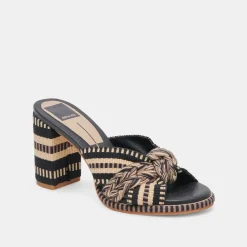 BRILAH HEELS BLACK MULTI WOVEN^Dolce Vita Fashion