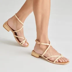 BRINN SANDALS LT NATURAL RAFFIA^Dolce Vita Clearance