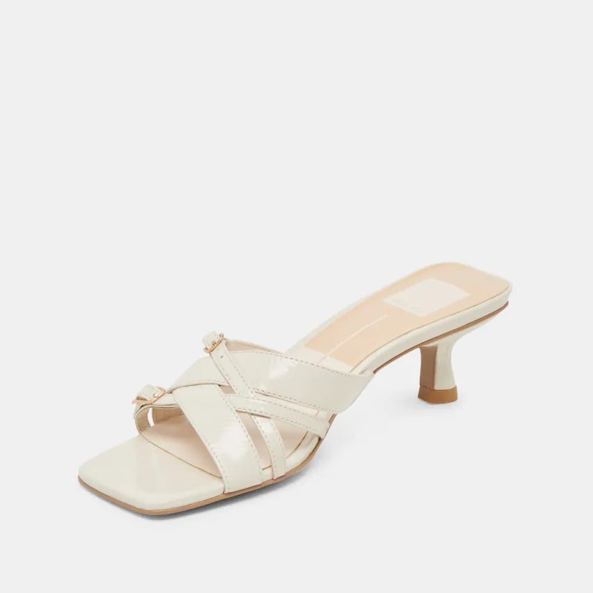 BRYANT HEELS IVORY CRINKLE PATENT^Dolce Vita New