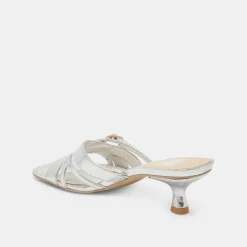 BRYANT HEELS SILVER DISTRESSED LEATHER^Dolce Vita Sale