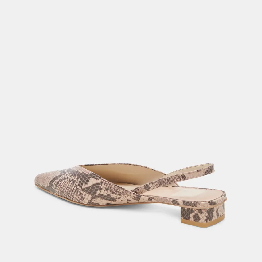 BYANCA FLATS SAND EMBOSSED LEATHER^Dolce Vita Outlet