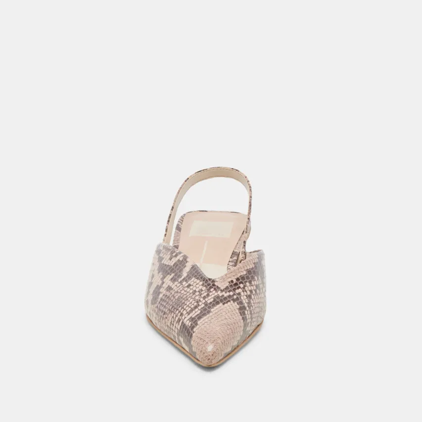 BYANCA FLATS SAND EMBOSSED LEATHER^Dolce Vita Outlet
