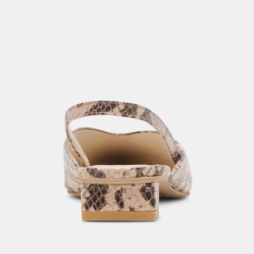 BYANCA FLATS SAND EMBOSSED LEATHER^Dolce Vita Outlet