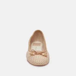CACY BALLET FLATS WHITE NATURAL RAFFIA^Dolce Vita Sale
