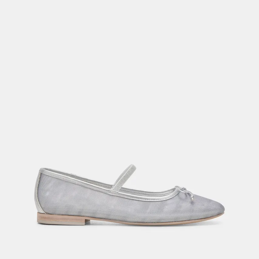 CADEL BALLET FLATS SILVER MESH^Dolce Vita Best