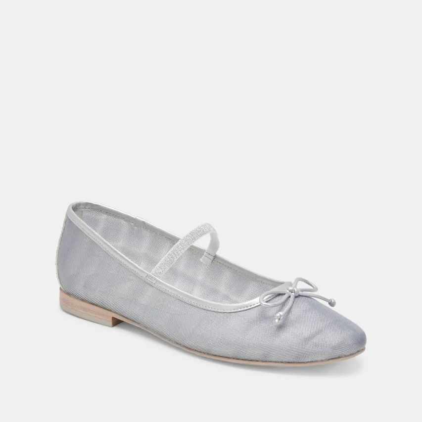 CADEL BALLET FLATS SILVER MESH^Dolce Vita Best