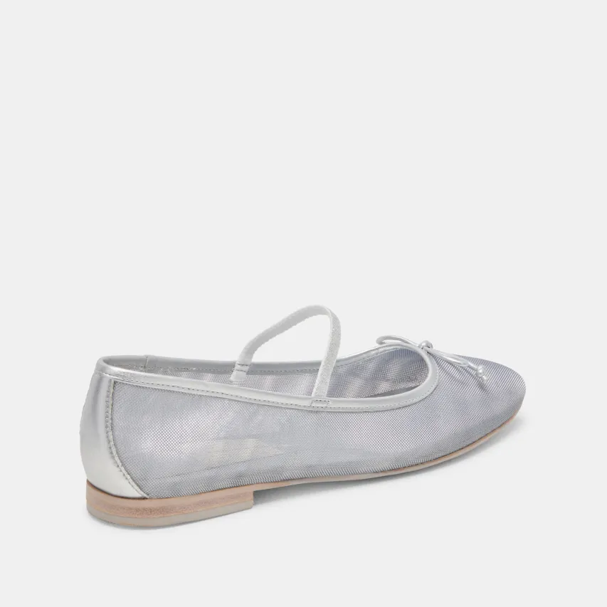 CADEL BALLET FLATS SILVER MESH^Dolce Vita Best