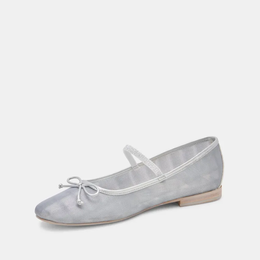 CADEL BALLET FLATS SILVER MESH^Dolce Vita Best