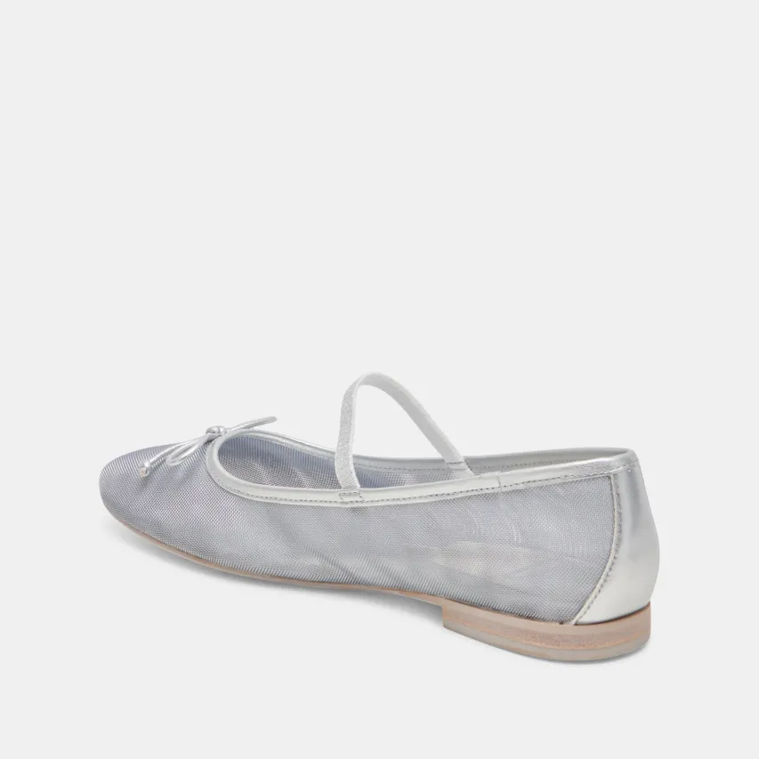 CADEL BALLET FLATS SILVER MESH^Dolce Vita Best