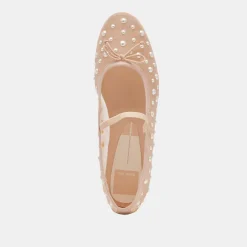 CADEL PEARL BALLET FLATS BLUSH MESH^Dolce Vita Hot