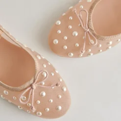 CADEL PEARL BALLET FLATS BLUSH MESH^Dolce Vita Hot
