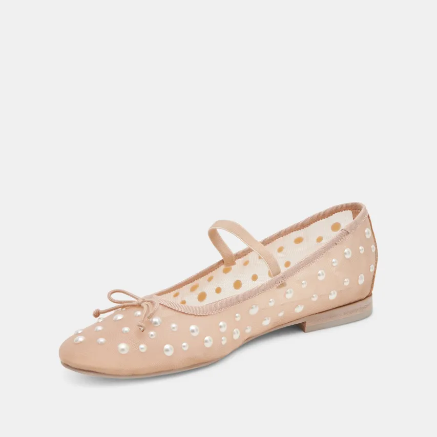 CADEL PEARL BALLET FLATS BLUSH MESH^Dolce Vita Hot