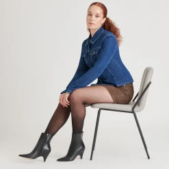 CALICO BOOTIES BLACK LEATHER^Dolce Vita Hot