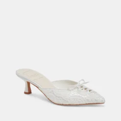 CAMILE HEELS WHITE FLORAL EYELET^Dolce Vita Outlet