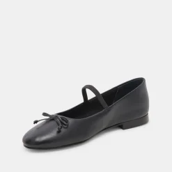 CARIN BALLET FLATS BLACK LEATHER^Dolce Vita Hot