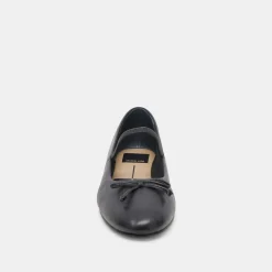 CARIN BALLET FLATS BLACK LEATHER^Dolce Vita Hot