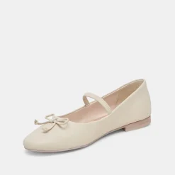 CARIN BALLET FLATS IVORY LEATHER^Dolce Vita New