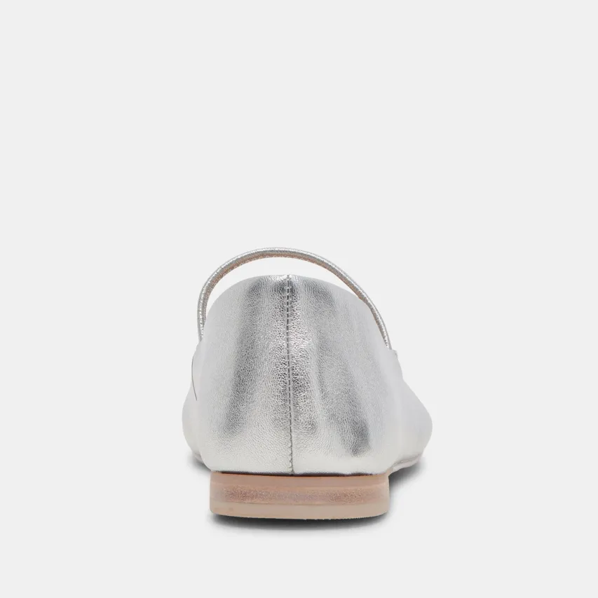 CARIN BALLET FLATS SILVER METALLIC LEATHER^Dolce Vita Clearance