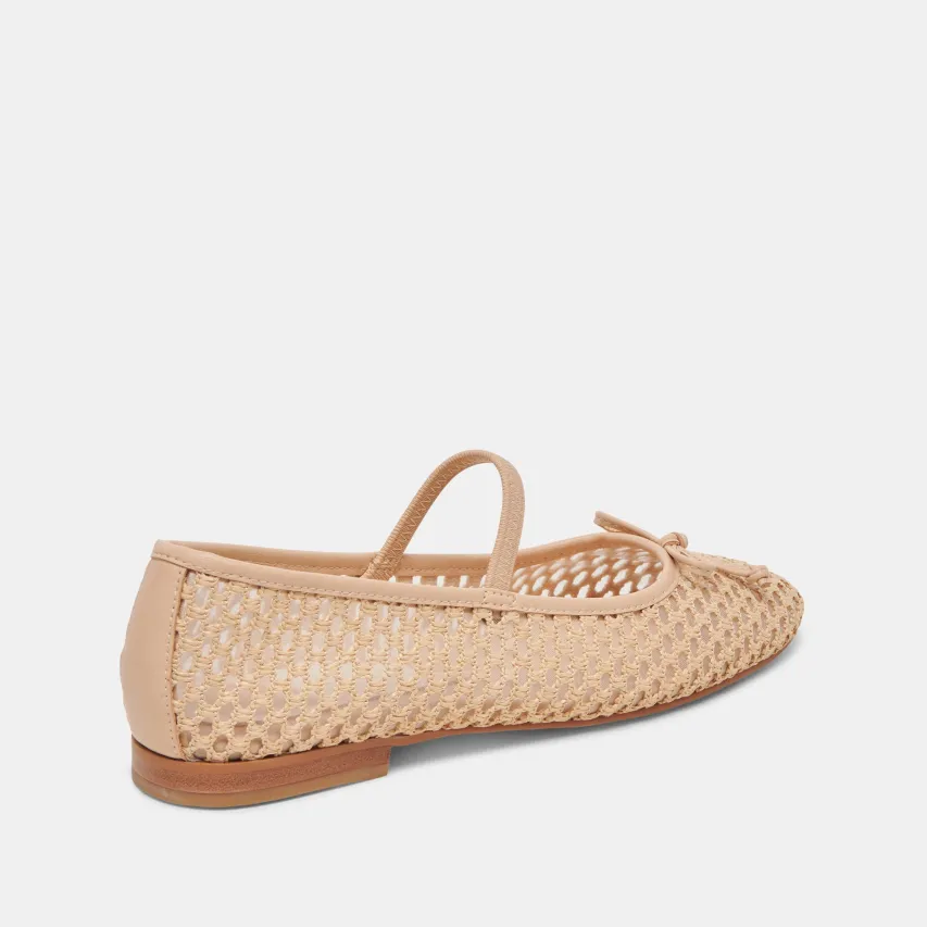 CARIN RAFFIA BALLET FLATS LT NATURAL RAFFIA^Dolce Vita Outlet