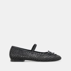 CARIN RAFFIA BALLET FLATS ONYX RAFFIA^Dolce Vita Fashion