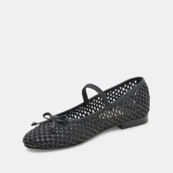 CARIN RAFFIA BALLET FLATS ONYX RAFFIA^Dolce Vita Fashion
