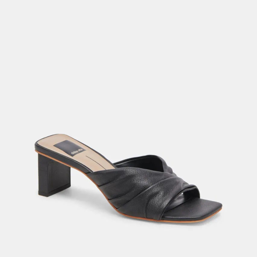CARLAN HEELS BLACK LEATHER^Dolce Vita Outlet