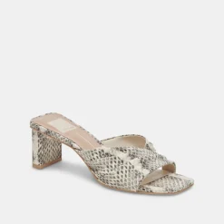CARLAN HEELS GREY WHITE EMBOSSED SNAKE^Dolce Vita Sale
