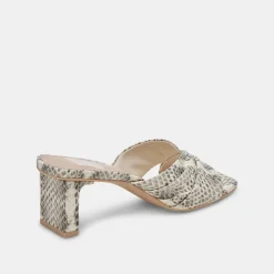 CARLAN HEELS GREY WHITE EMBOSSED SNAKE^Dolce Vita Sale