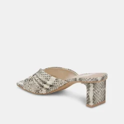 CARLAN HEELS GREY WHITE EMBOSSED SNAKE^Dolce Vita Sale
