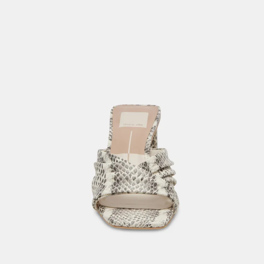 CARLAN HEELS GREY WHITE EMBOSSED SNAKE^Dolce Vita Sale