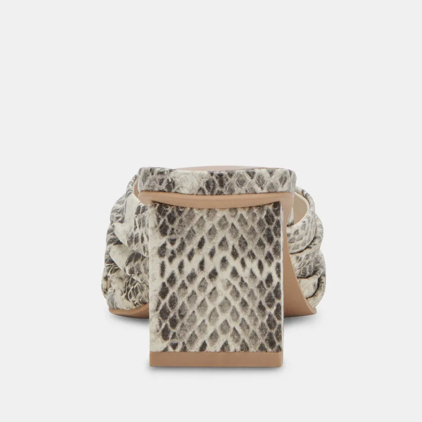 CARLAN HEELS GREY WHITE EMBOSSED SNAKE^Dolce Vita Sale