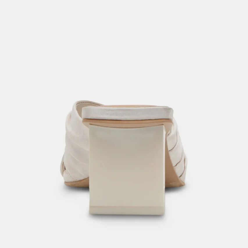 CARLAN HEELS OFF WHITE SILK^Dolce Vita Fashion