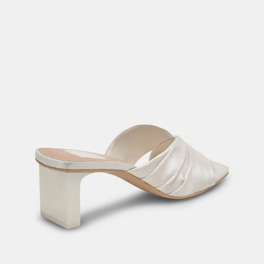 CARLAN HEELS OFF WHITE SILK^Dolce Vita Fashion