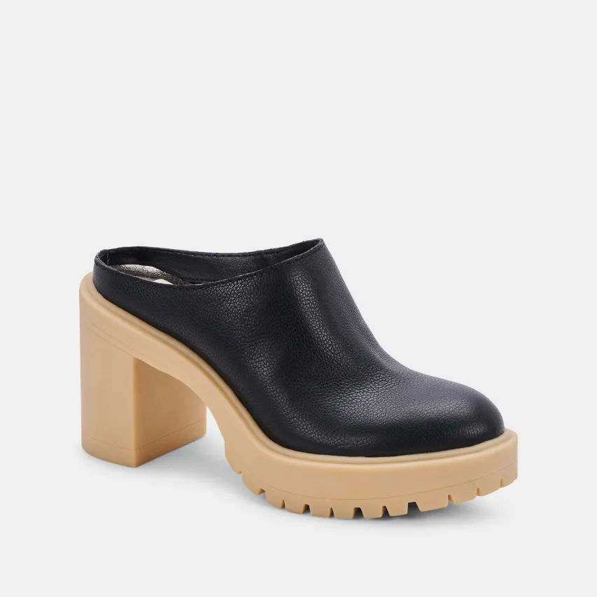 CARRY HEELS BLACK LEATHER^Dolce Vita Clearance