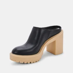 CARRY HEELS BLACK LEATHER^Dolce Vita Clearance