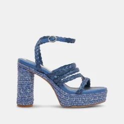 CATINA HEELS BLUE RAFFIA^Dolce Vita Outlet