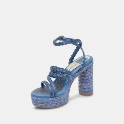 CATINA HEELS BLUE RAFFIA^Dolce Vita Outlet