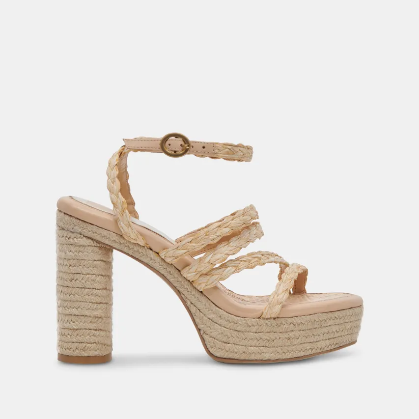 CATINA HEELS LT NATURAL RAFFIA^Dolce Vita Online