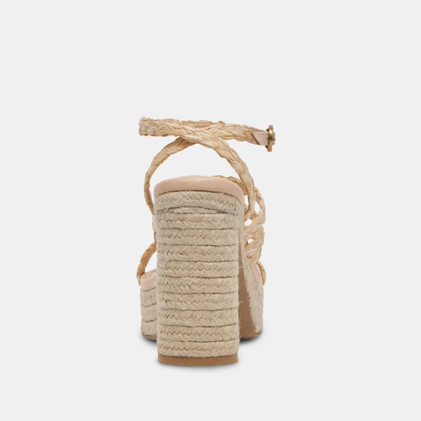 CATINA HEELS LT NATURAL RAFFIA^Dolce Vita Online