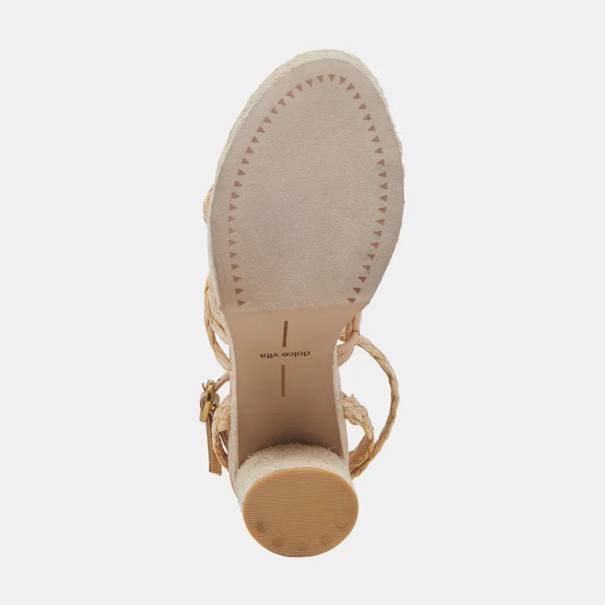 CATINA HEELS LT NATURAL RAFFIA^Dolce Vita Online