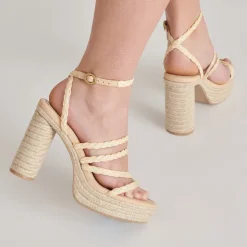 CATINA HEELS LT NATURAL RAFFIA^Dolce Vita Online