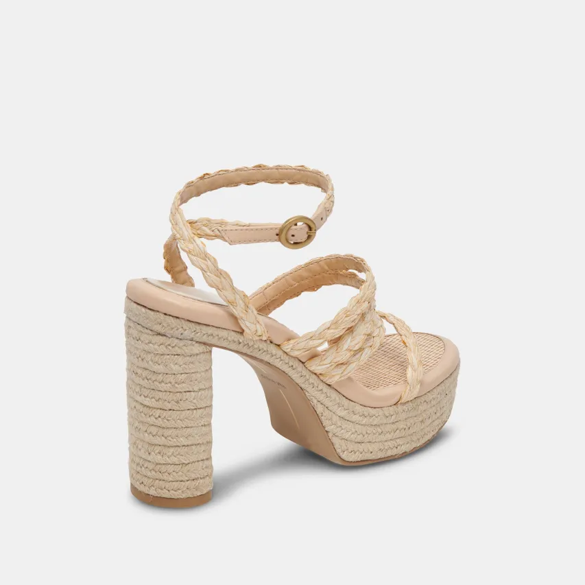 CATINA HEELS LT NATURAL RAFFIA^Dolce Vita Online